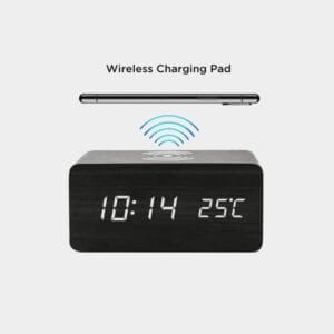 Orë me Termometer Wifi Charger dhe Alarm
