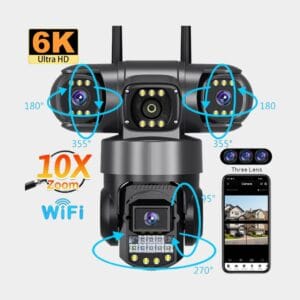 WiFi Kamerë me 3 Lente Full HD 12MP