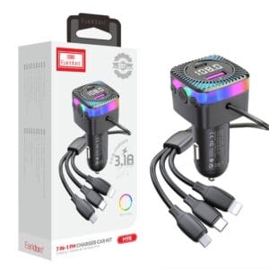 Earldom®3in1 M98 PD QC 66W 3.1A LED FM Transmitter Bluetooth Charger