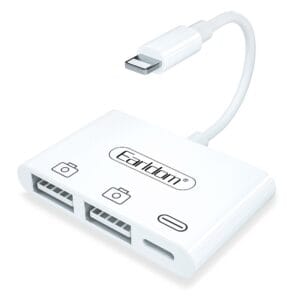 OTG Cable, Earldom OT44 Integrated With 2 USB ports And 1 Lightning Port