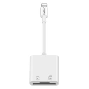 EARLDOM ET-OT47 Lightning to 2in1 Card Reader Adapter White